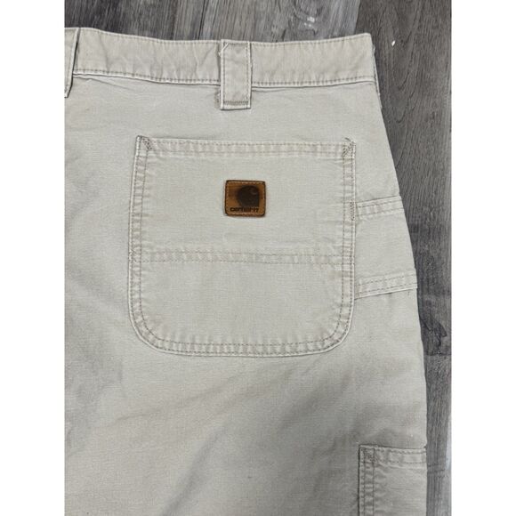 Vintage Carhartt Tan B151 Pants Fits 38x32 Dungaree Carpenter Cargo Utility Y2K - Picture 3 of 5